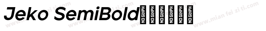 Jeko SemiBold字体转换